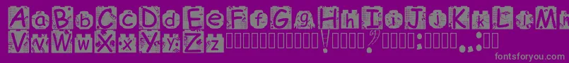 BrickyolFont Regular Font – Gray Fonts on Purple Background