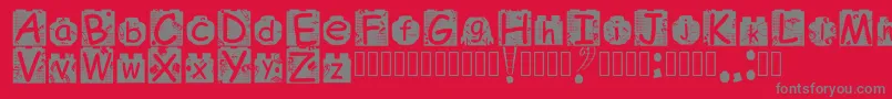 BrickyolFont Regular Font – Gray Fonts on Red Background