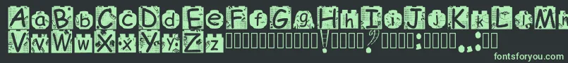 Fonte BrickyolFont Regular – fontes verdes em um fundo preto