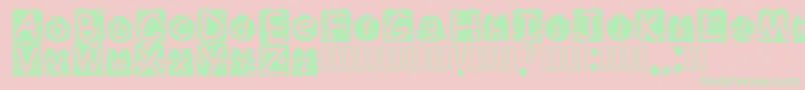 BrickyolFont Regular Font – Green Fonts on Pink Background