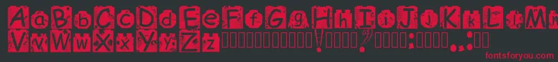 BrickyolFont Regular Font – Red Fonts on Black Background