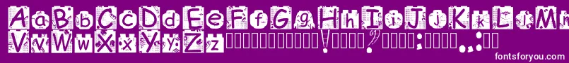 BrickyolFont Regular Font – White Fonts on Purple Background