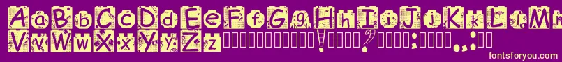 BrickyolFont Regular Font – Yellow Fonts on Purple Background