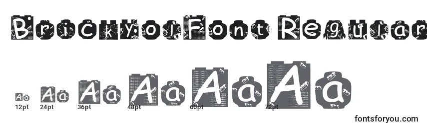 BrickyolFont Regular Font Sizes