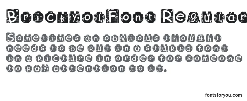 BrickyolFont Regular Font