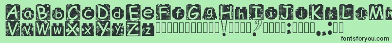 BrickyolFont Regular Font – Black Fonts on Green Background