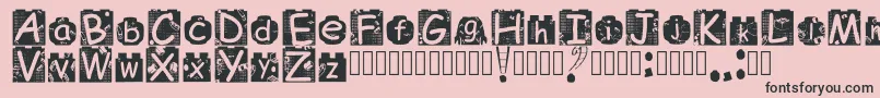 Шрифт BrickyolFont Regular – чёрные шрифты на розовом фоне
