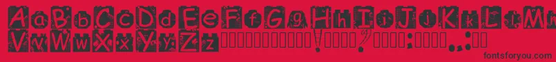 BrickyolFont Regular Font – Black Fonts on Red Background