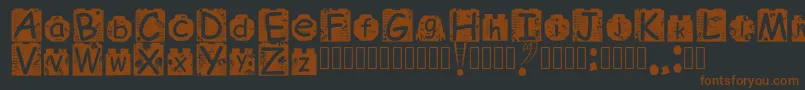 BrickyolFont Regular Font – Brown Fonts on Black Background