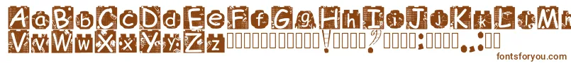 Fonte BrickyolFont Regular – fontes marrons em um fundo branco