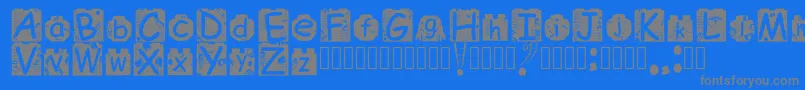 BrickyolFont Regular Font – Gray Fonts on Blue Background