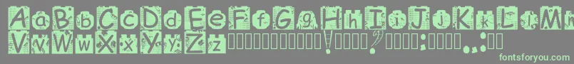 BrickyolFont Regular Font – Green Fonts on Gray Background