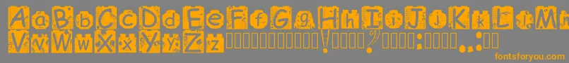 Шрифт BrickyolFont Regular – оранжевые шрифты на сером фоне