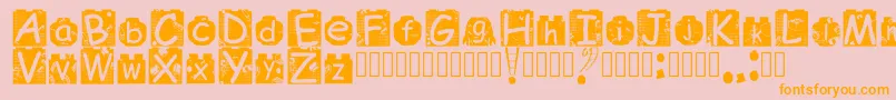 BrickyolFont Regular Font – Orange Fonts on Pink Background