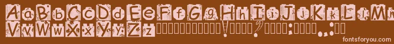 BrickyolFont Regular Font – Pink Fonts on Brown Background