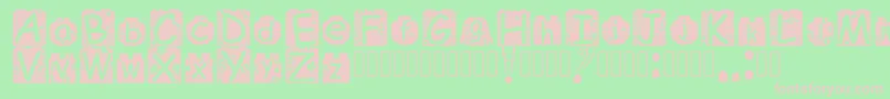 フォントBrickyolFont Regular – 緑の背景にピンクのフォント