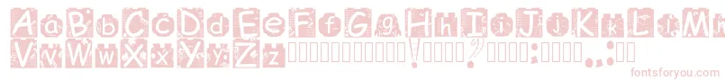 BrickyolFont Regular-fontti – vaaleanpunaiset fontit valkoisella taustalla
