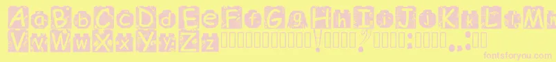 BrickyolFont Regular Font – Pink Fonts on Yellow Background