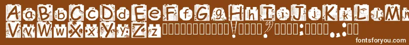 fuente BrickyolFont Regular – Fuentes Blancas Sobre Fondo Marrón