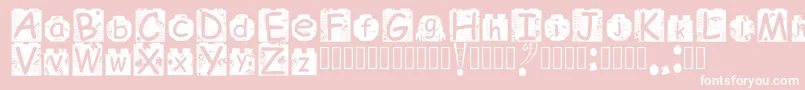 BrickyolFont Regular Font – White Fonts on Pink Background