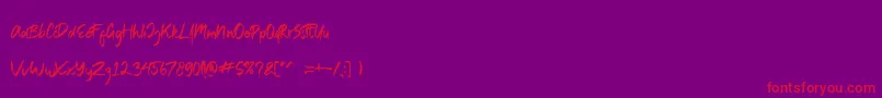 fuente Bridgestorm – Fuentes Rojas Sobre Fondo Morado