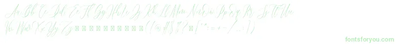 Bridgesty-Schriftart – Grüne Schriften