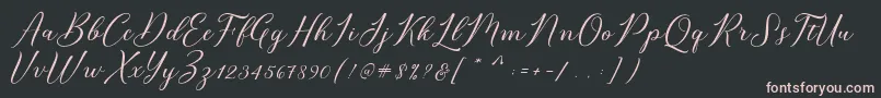 Bridget Script Font – Pink Fonts on Black Background