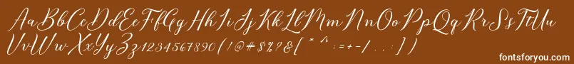 Шрифт Bridget Script – белые шрифты на коричневом фоне