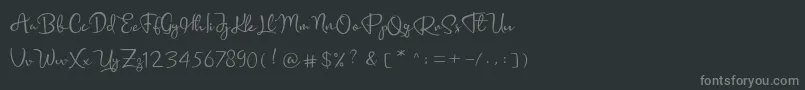 Bridgetown Font – Gray Fonts on Black Background