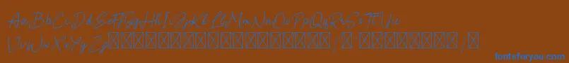 Brielle Font – Blue Fonts on Brown Background