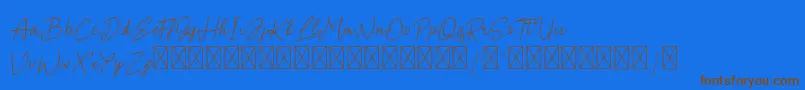 Brielle Font – Brown Fonts on Blue Background
