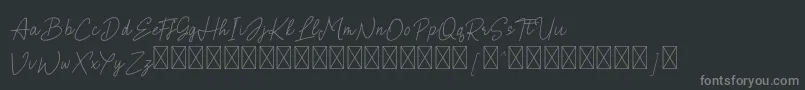 Lisätietoja Brielle-fontista Brielle-fontti – harmaat kirjasimet mustalla taustalla