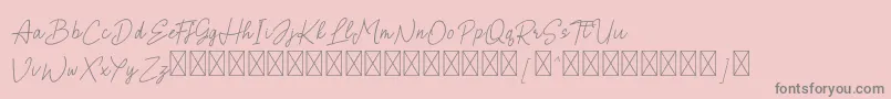 Brielle Font – Gray Fonts on Pink Background