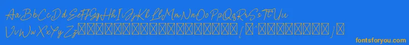 Brielle Font – Orange Fonts on Blue Background