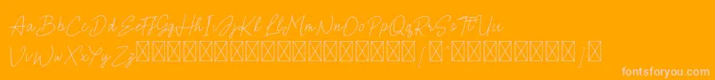 Brielle Font – Pink Fonts on Orange Background