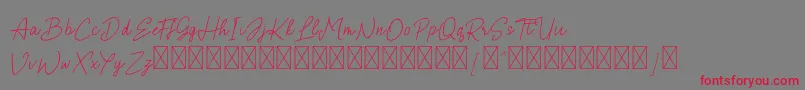 Brielle Font – Red Fonts on Gray Background