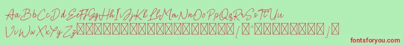 Brielle Font – Red Fonts on Green Background