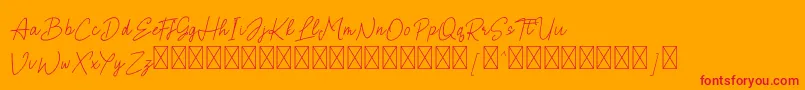 Brielle Font – Red Fonts on Orange Background