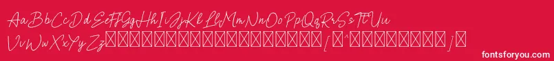 Brielle Font – White Fonts on Red Background