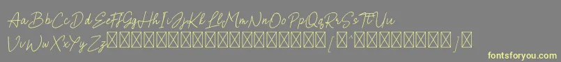 Brielle Font – Yellow Fonts on Gray Background