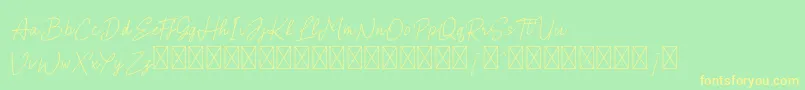 Brielle Font – Yellow Fonts on Green Background
