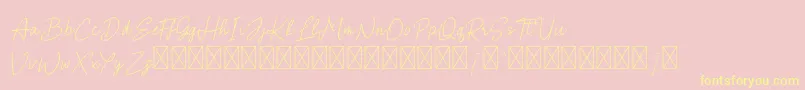 Brielle Font – Yellow Fonts on Pink Background