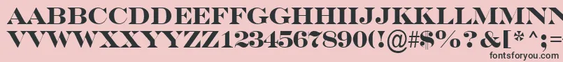 フォントASerifertitulBold – ピンクの背景に黒い文字