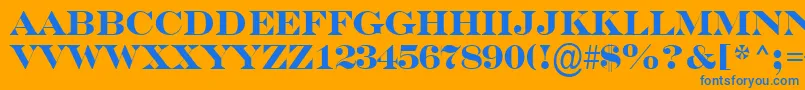 ASerifertitulBold Font – Blue Fonts on Orange Background