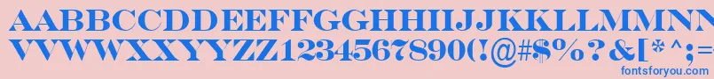 ASerifertitulBold Font – Blue Fonts on Pink Background