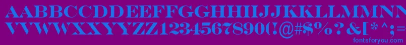ASerifertitulBold Font – Blue Fonts on Purple Background
