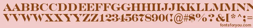 ASerifertitulBold Font – Brown Fonts on Pink Background