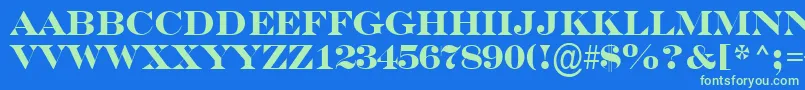 ASerifertitulBold Font – Green Fonts on Blue Background