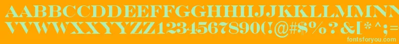 ASerifertitulBold Font – Green Fonts on Orange Background