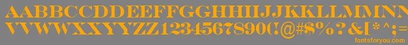 ASerifertitulBold Font – Orange Fonts on Gray Background
